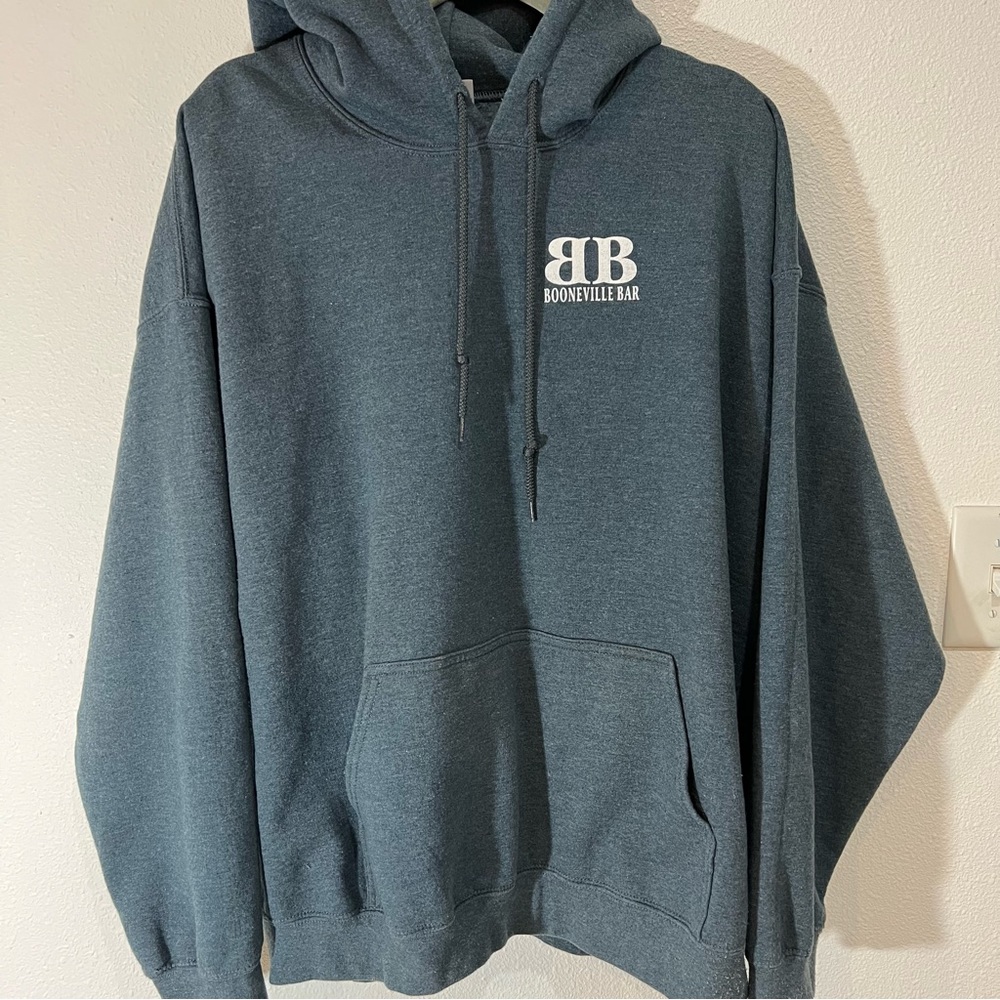 Vintage Gildan Hoodie Booneville Bar Iowa